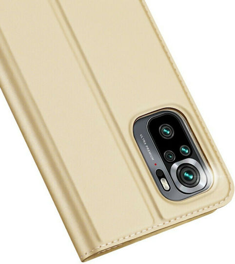 Dux Ducis Skin Pro Книга Изкуствена кожа Златист (Redmi Note 10 / 10s / Poco M5s)
