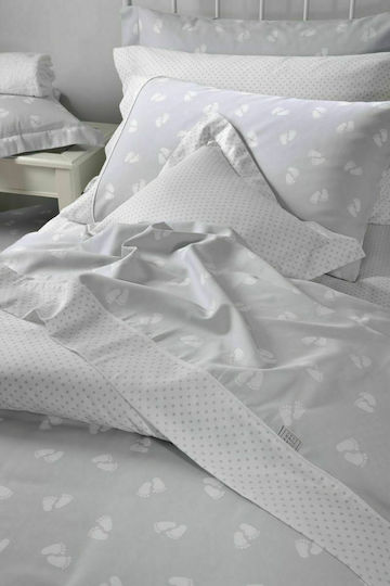 Down Town Home Baby Foot Crib Bumpers Classic Inside Gray 39x187cm