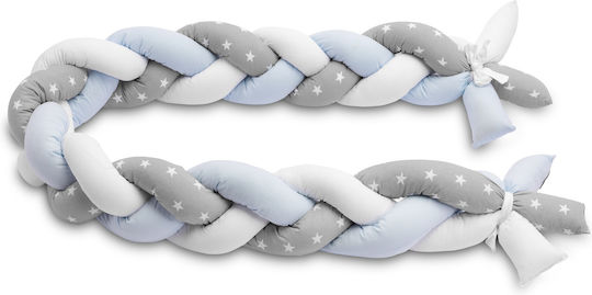Sensillo Braided Crib Bumper Inside Gray 20x210cm