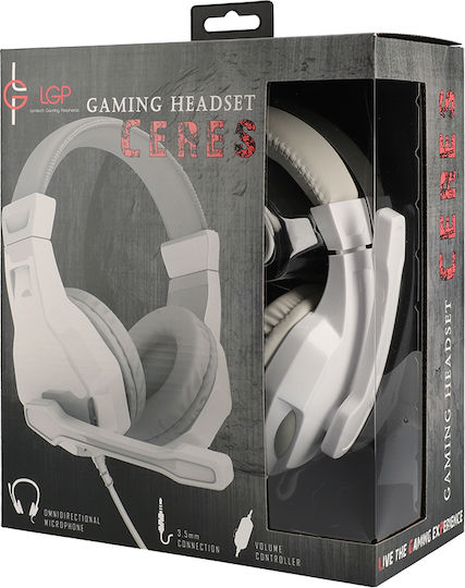 Lamtech Ceres Over Ear Gaming Headset με σύνδεση 3.5mm Λευκό