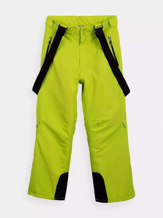 4F HJZ19-JSPMN001A-45S Kids Dungarees for Ski & Snowboard Yellow