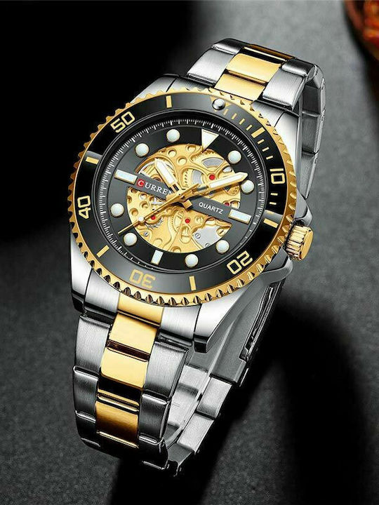 Curren Men's Watch 44mm Battery with Metal Bracelet