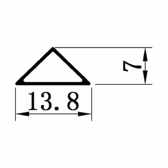 Geyer În aer liber Profil din Aluminiu pentru Bandă LED cu Opal Acoperire 200x1.3x0.7cm.