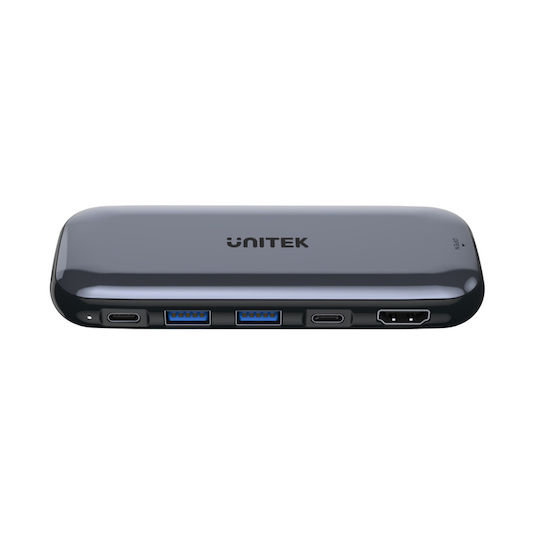 Unitek USB-C Docking Station με HDMI 4K PD Γκρι (D1046A)