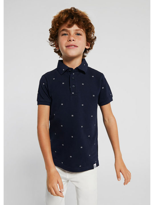 Mayoral Kids Polo Short Sleeve Navy Blue