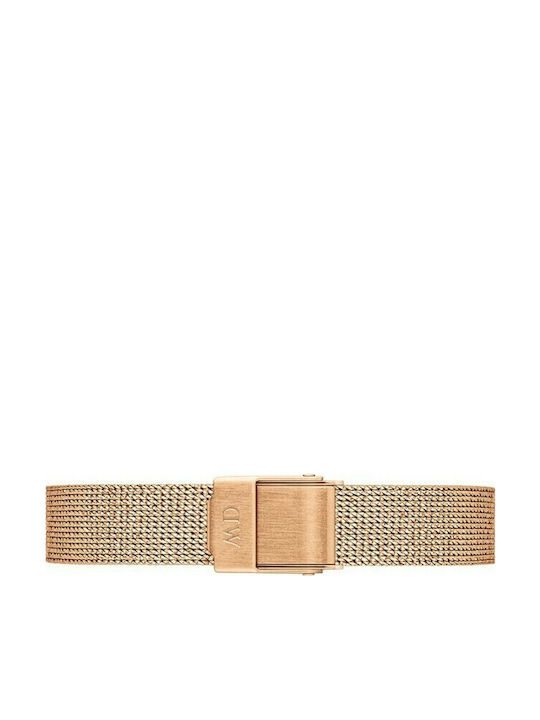 Daniel Wellington Quadro Pressed Melrose Γυναικείο Ρολόι 26mm Μπαταρίας με Ροζ Χρυσό Μεταλλικό Μπρασελέ