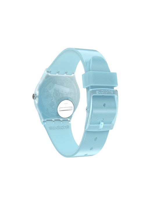 Swatch Morning Sky Γυναικείο Ρολόι 34mm Μπαταρίας με Πράσινο Καουτσούκ Λουράκι