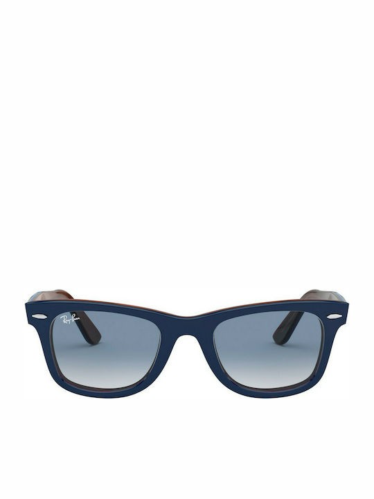 Ray Ban Wayfarer Sunglasses with Navy Blue Plastic Frame and Blue Gradient Lens RB2140 1278/3F
