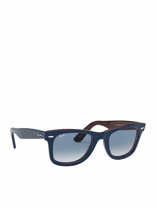 Ray Ban Wayfarer Sunglasses with Navy Blue Plastic Frame and Blue Gradient Lens RB2140 1278/3F