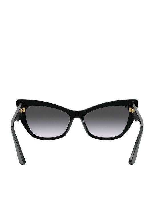 Dolce & Gabbana Women's Sunglasses with Black Plastic Frame and Black Gradient Lens DG4370 501/8G