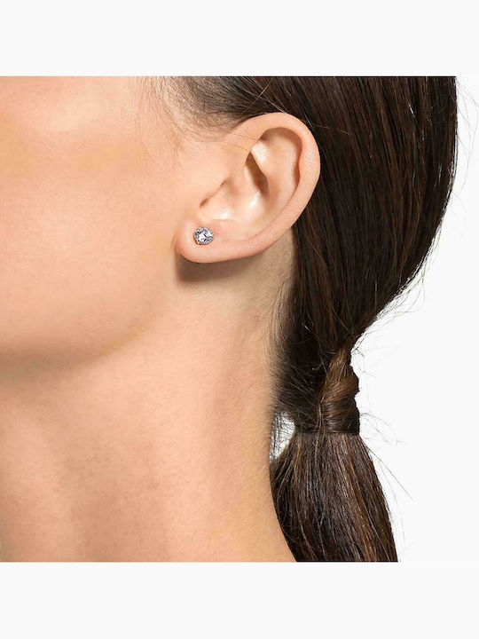 Swarovski Attract Round Pierced Earrings with Stones