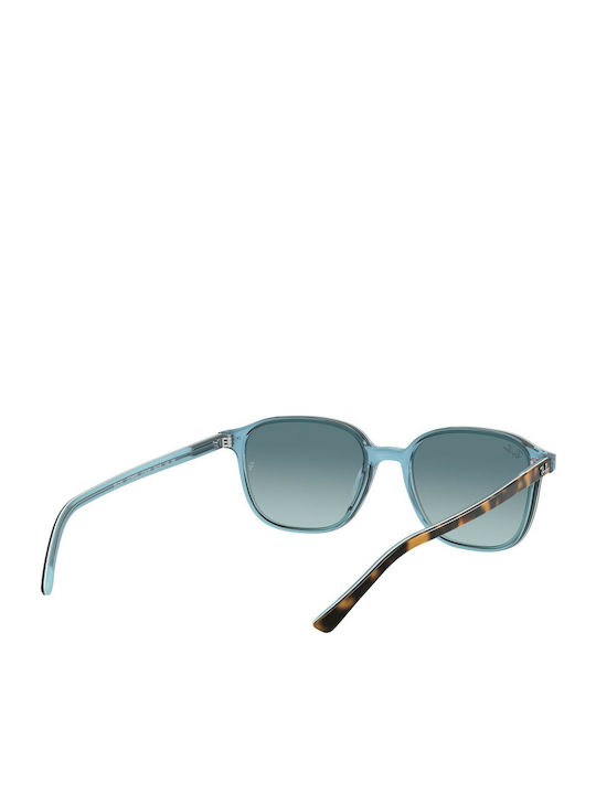 Ray Ban Leonard Unisex Sunglasses with Brown Tartaruga Plastic Frame and Blue Gradient Lens RB2193 1316/3M