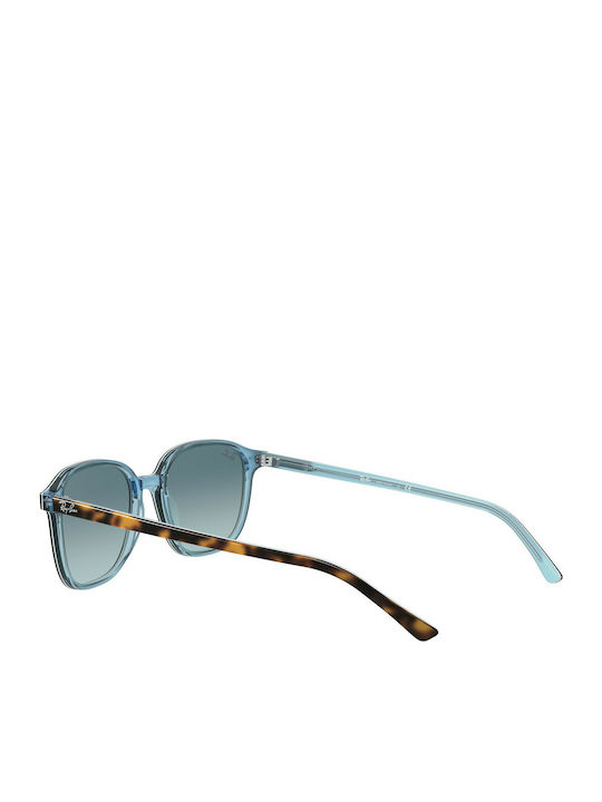 Ray Ban Leonard Unisex Sunglasses with Brown Tartaruga Plastic Frame and Blue Gradient Lens RB2193 1316/3M