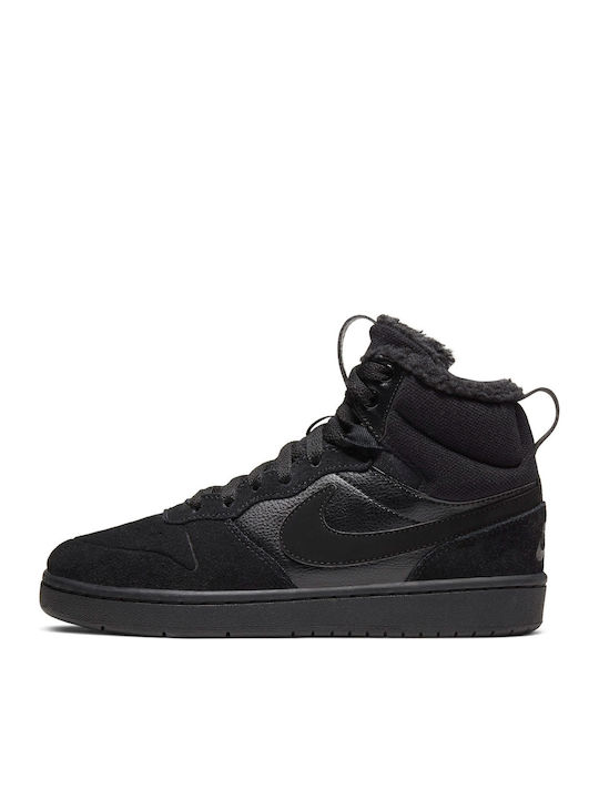 Court Borough Mid 2 Kinder Sneakers Hoch Schwarz