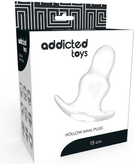 Addicted Toys Big Hollow Tunnel Πρωκτική Σφήνα Large Διάφανη 15cm
