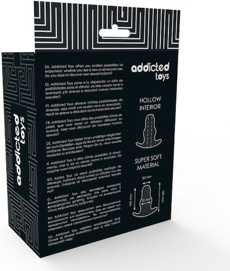 Addicted Toys Big Hollow Tunnel Πρωκτική Σφήνα Large Διάφανη 15cm
