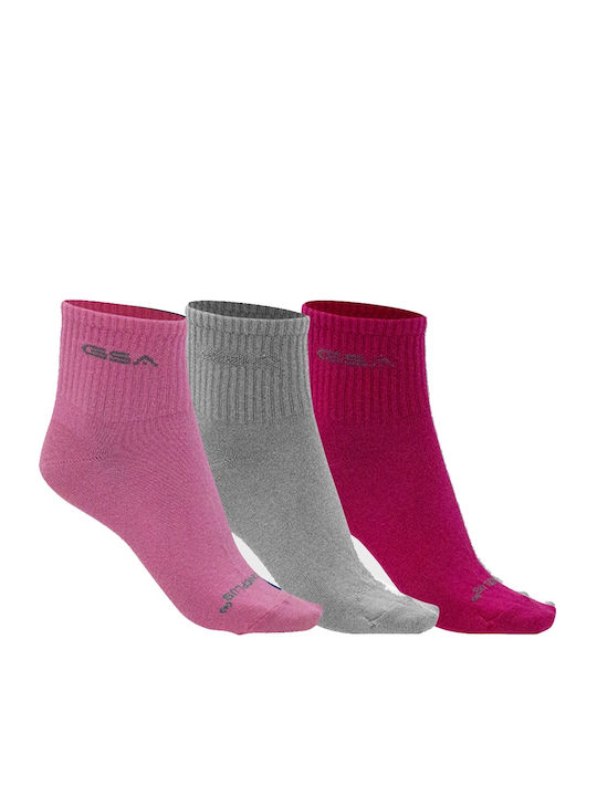 GSA Athletic Kids' Long Socks Aero 500 Pink 3 Pairs