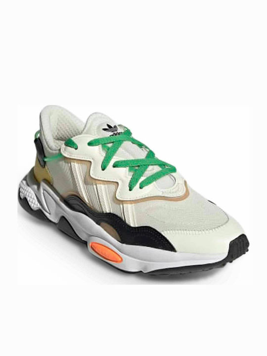 Ozweego Herren Chunky Sneakers Cream White / Core Black / Screaming Orange