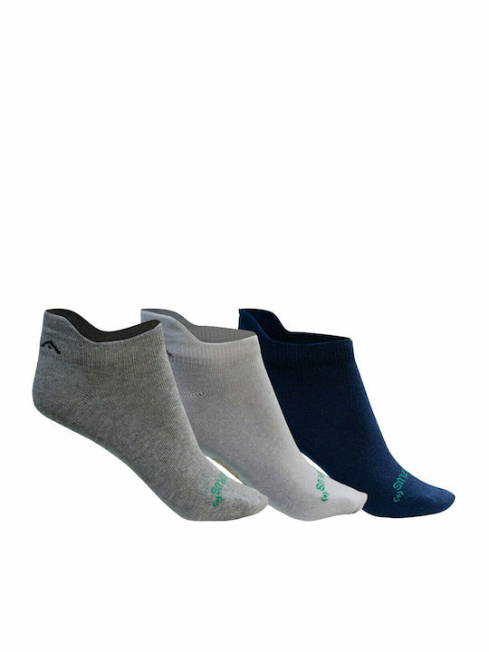 GSA Athletic Kids' Ankle Socks Aero 365 Blue 3 Pairs