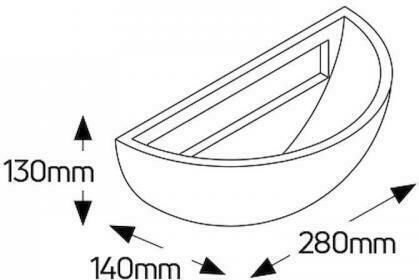 Geyer Lamp Wall White 28x14x13cm