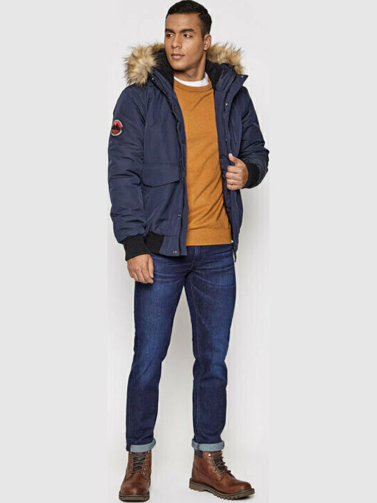EVEREST Winter Jacket Bomber Navy Blue