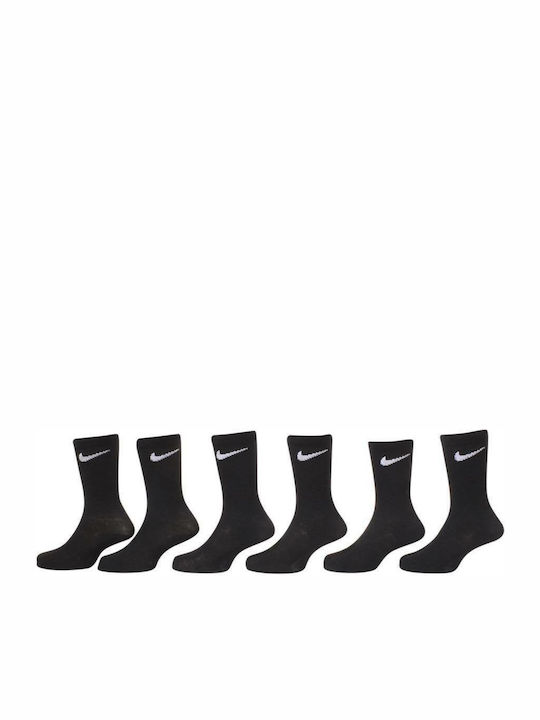 Nike Αθλητικές Παιδικές Κάλτσες Μακριές Μαύρες 6 Ζευγάρια