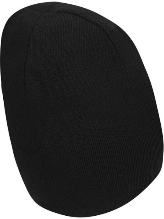 Sportswear Beanie Γυναικείος Reversible Σκούφος Πλεκτός σε Μαύρο χρώμα