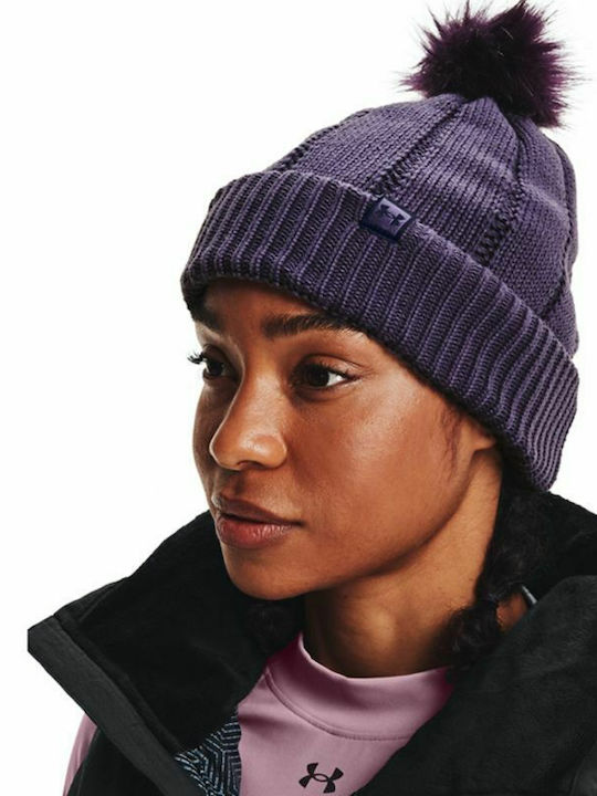 Around Town ColdGear® Infrared Pom Pom Beanie Pentru Femei Căciulă Violet