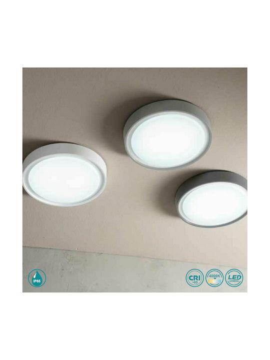 Ondaluce Aidi Outdoor Ceiling Flush Mount in White Color PL.AIDI/B.CO