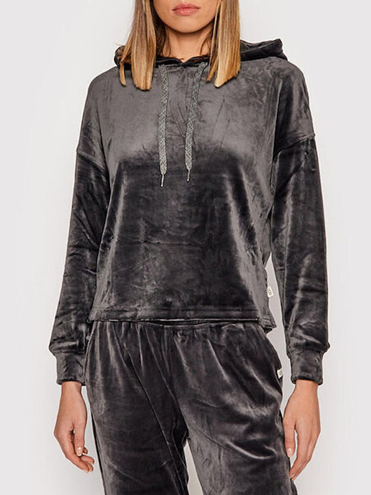 Belden Damen Sweatshirt Samt Kapuzen Ink