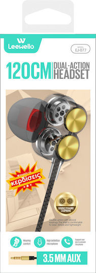 Leewello EJ-077 In-Ear Freihändig Kopfhörer mit Stecker 3.5mm Gray