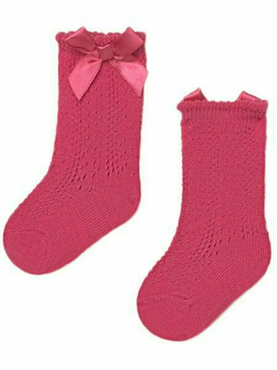 Mayoral Girls Knee-High Socks Pink