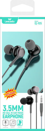 Leewello EJ-030 In-ear Handsfree με Βύσμα 3.5mm Μαύρο