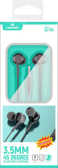 Leewello EJ-030 In-ear Handsfree με Βύσμα 3.5mm Μαύρο