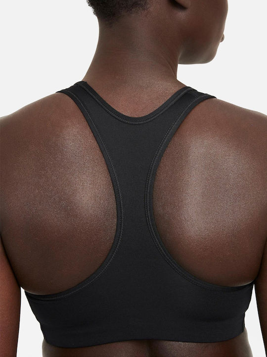 Swoosh Women's Athletic Sports Bra Black