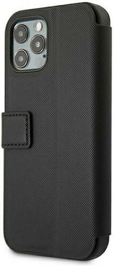 U.S. Polo Assn. Embroidery Collection Book Δερμάτινο Μαύρο (iPhone 12 Pro Max)