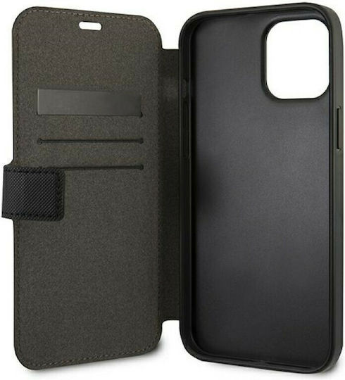 U.S. Polo Assn. Embroidery Collection Book Δερμάτινο Μαύρο (iPhone 12 Pro Max)