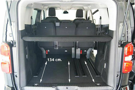 Trunk Mat for Peugeot Expert Opel Zafira Life Citroen Jumpy 2016 Black