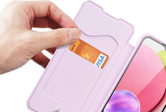 Dux Ducis Skin X Buchen Sie Synthetisches Leder Rosa (Galaxy A03s)