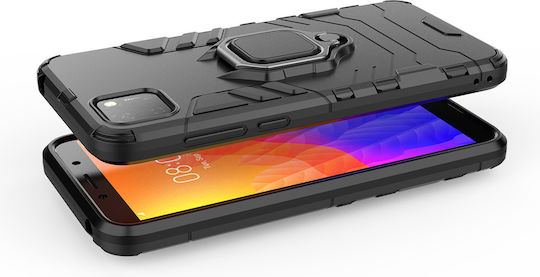 Hurtel Ring Armor Задна корица Пластмаса Черен (Huawei Y5p)