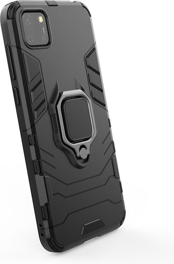 Hurtel Ring Armor Задна корица Пластмаса Черен (Huawei Y5p)