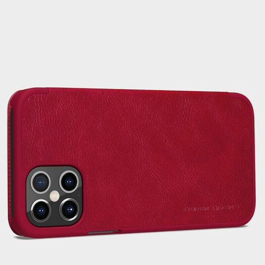 Nillkin Qin Книга Изкуствена кожа Червен (iPhone 12 Pro Max)