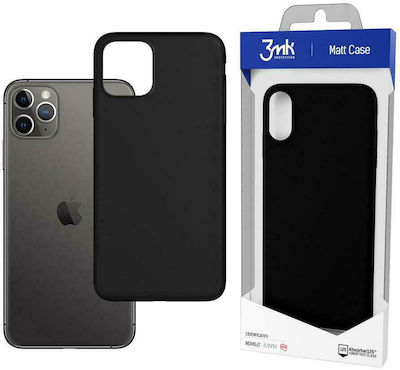 3MK Matt Silicone Back Cover Black (iPhone 11 Pro Max)