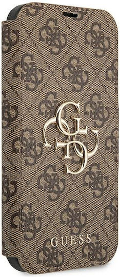 Guess Buchen Sie Synthetisches Leder Braun (iPhone 13 Pro Max)