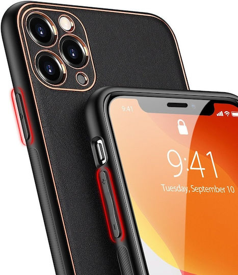 Dux Ducis Yolo Elegant Задна корица Изкуствена кожа Черен (iPhone 11 Pro Max)