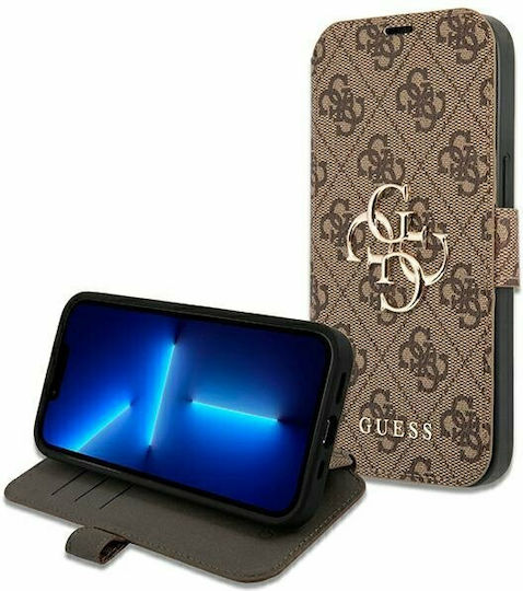 Guess Buchen Sie Synthetisches Leder Braun (iPhone 13 Pro Max)