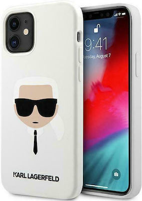 Karl Lagerfeld Head Coperta din spate Silicon Alb (iPhone 12 mini) KLHCP12SSLKHWH