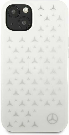 Mercedes-Benz Silver Stars Pattern Back Cover Πλαστικό Λευκό (iPhone 13)