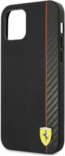 Ferrari On Track Carbon Stripe Back Cover Σιλικόνης Μαύρο (iPhone 12 Pro Max)
