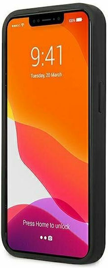 Karl Lagerfeld Ikonik Karl & Choupette Back Cover Synthetic Leather Fuchsia (iPhone 13 mini)